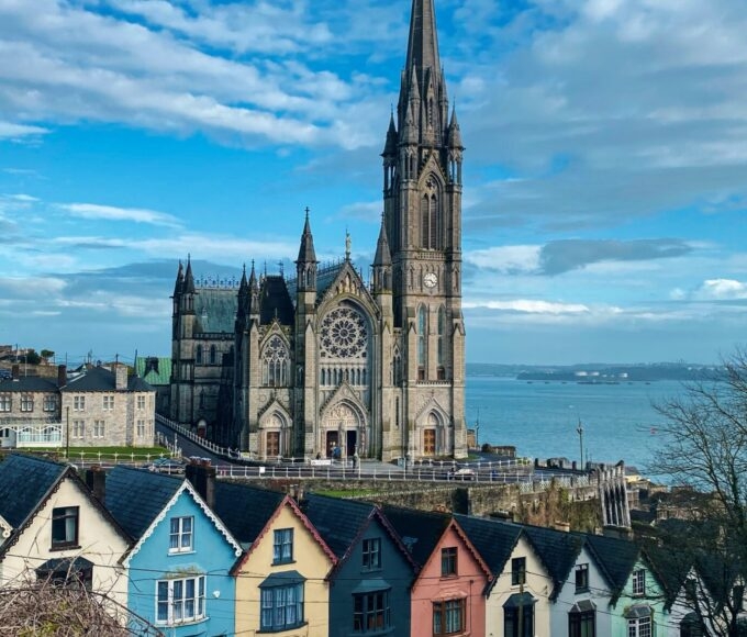irish views of seaside and cathedrals