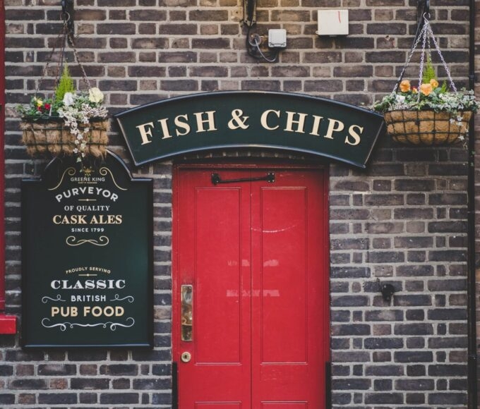 london fish and chips store