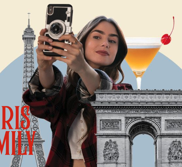 Paris by emily banner of lily collins in netflix special